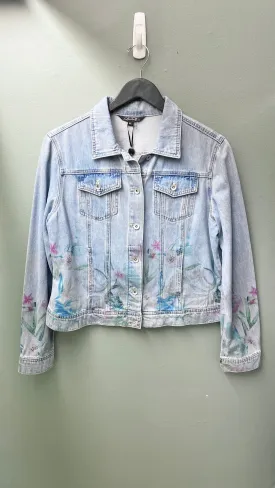 * Charlie B Floral Printed Denim Jacket
