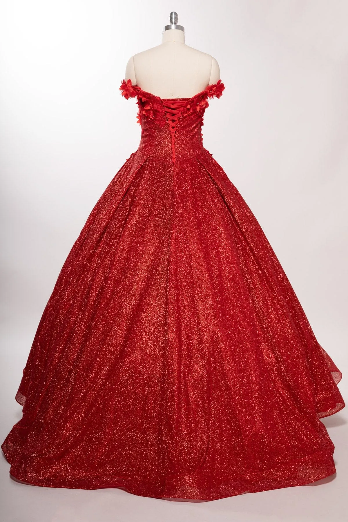 3D Floral Off Shoulder Ball Gown by Coya L2501