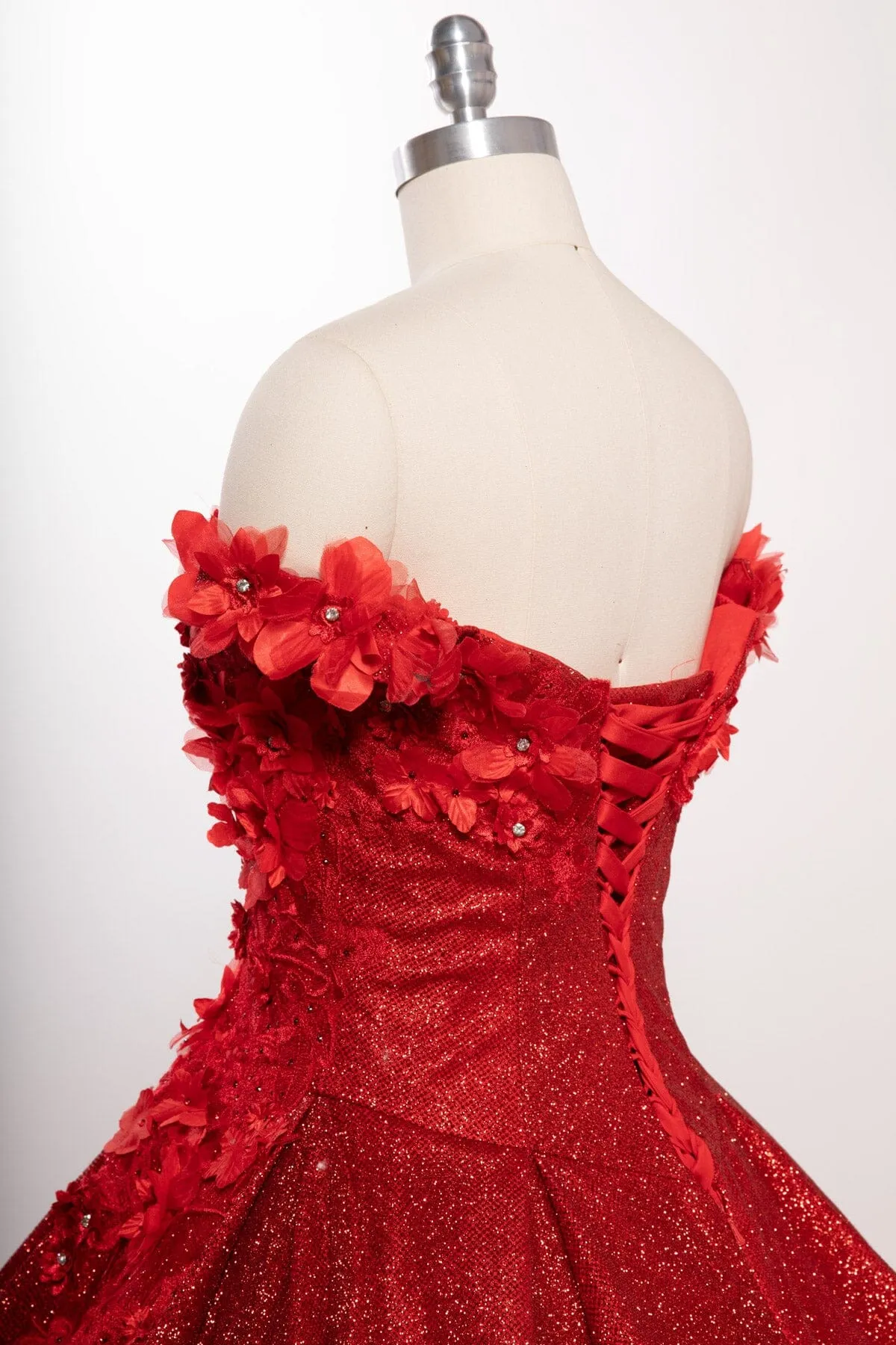 3D Floral Off Shoulder Ball Gown by Coya L2501