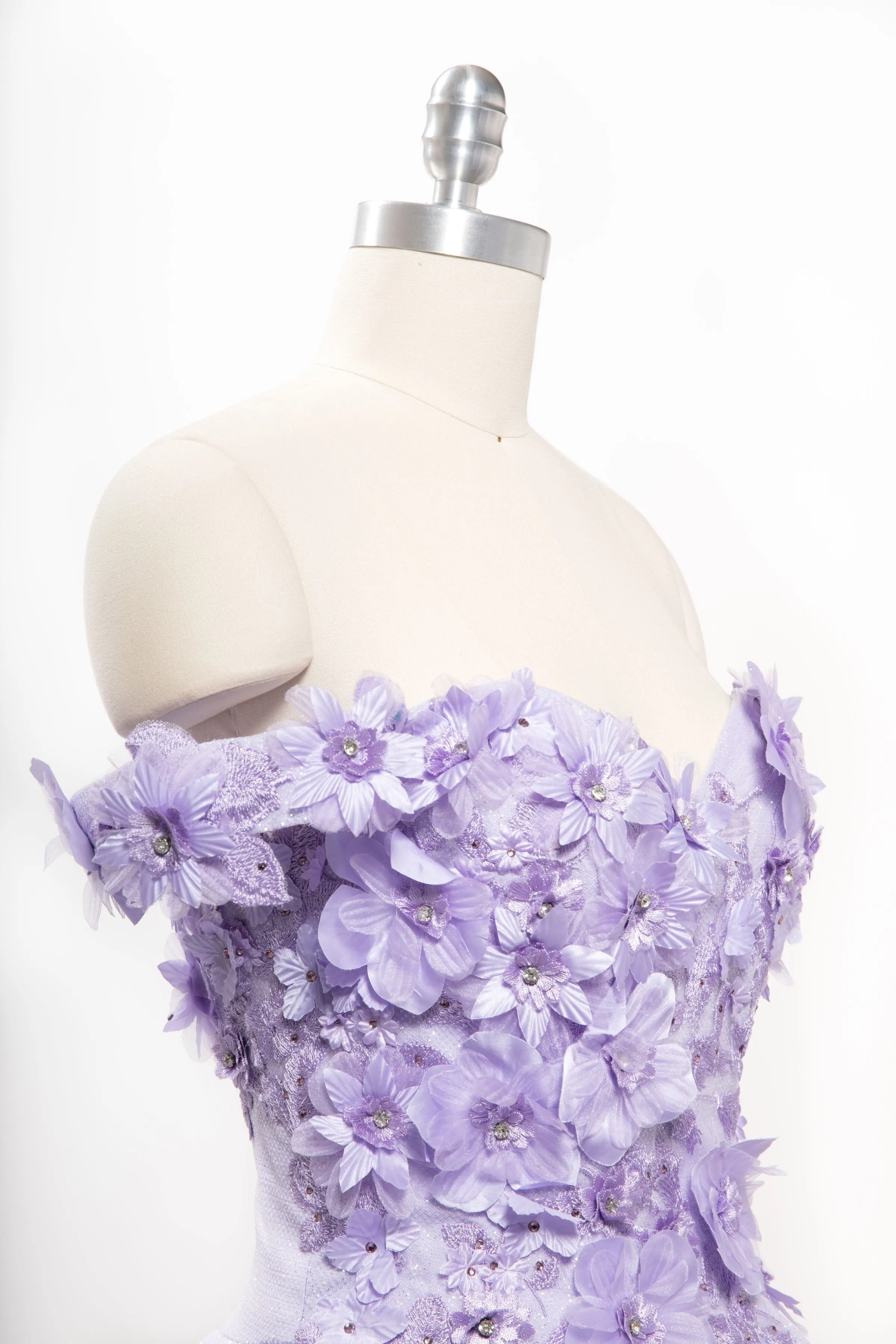 3D Floral Off Shoulder Ball Gown by Coya L2501
