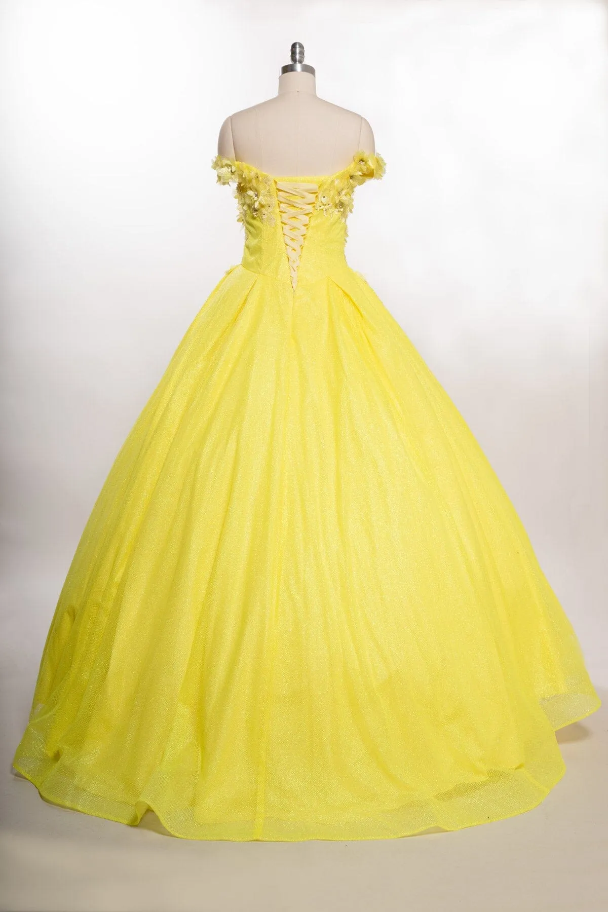 3D Floral Off Shoulder Ball Gown by Coya L2501