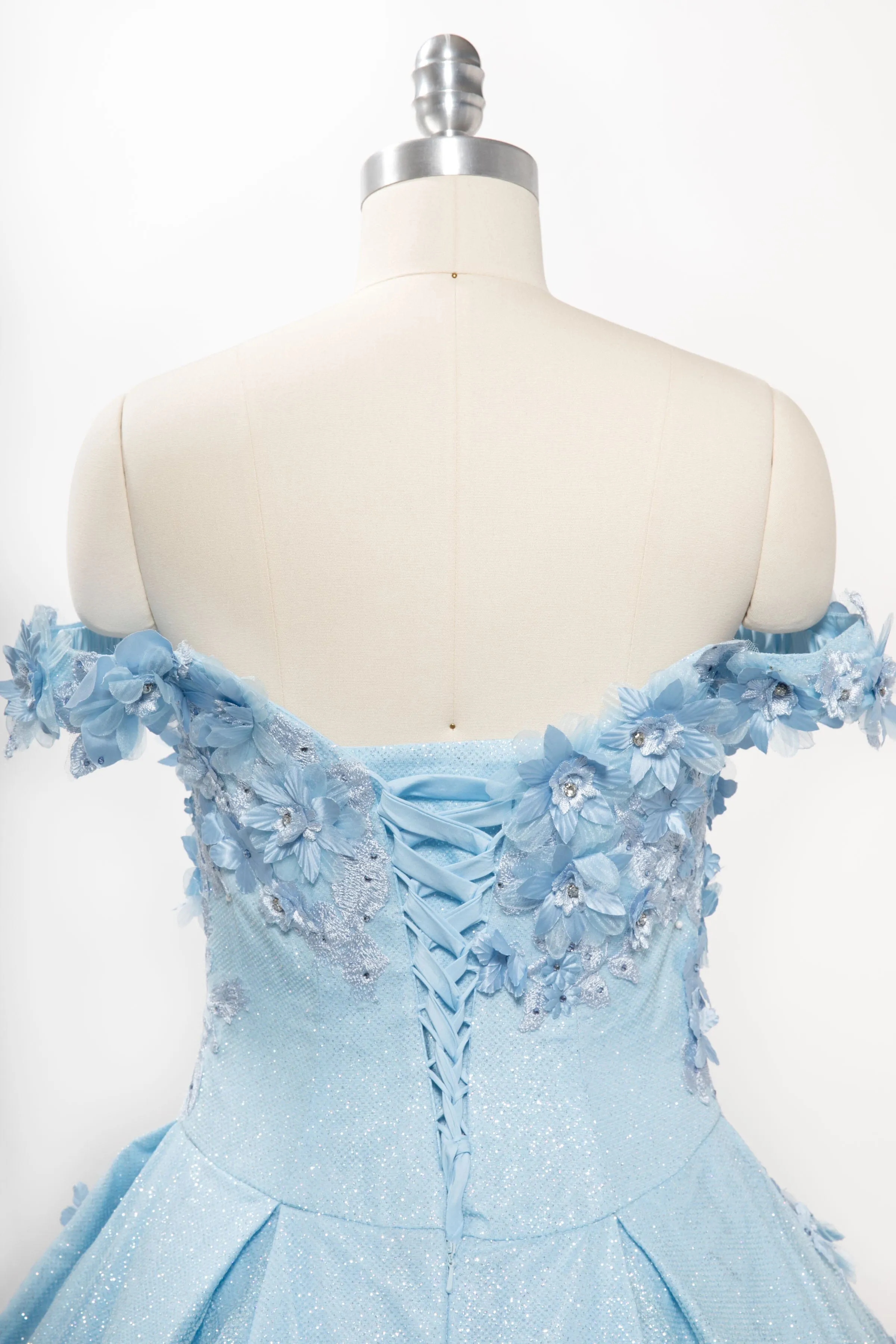 3D Floral Off Shoulder Ball Gown by Coya L2501