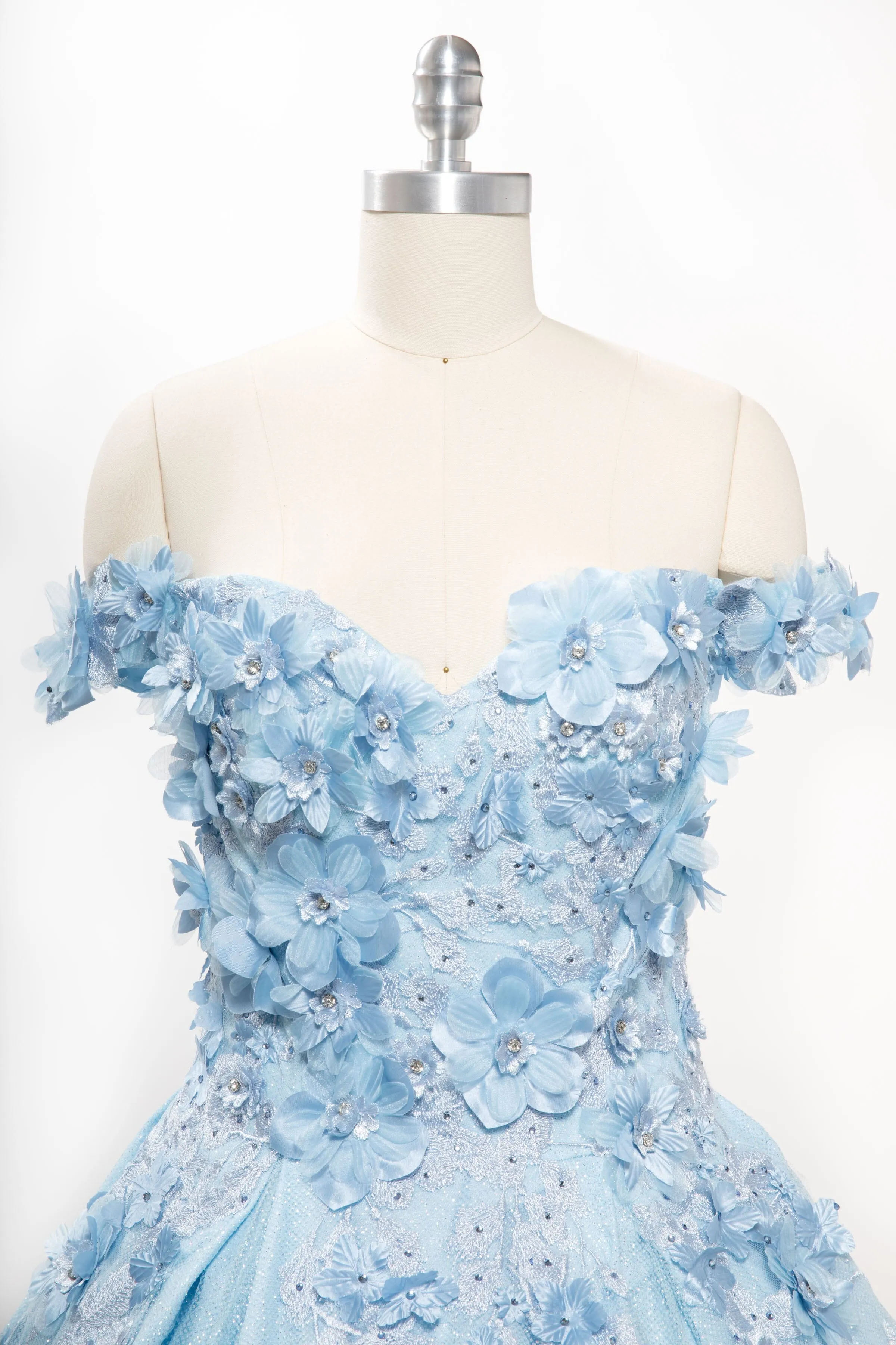3D Floral Off Shoulder Ball Gown by Coya L2501