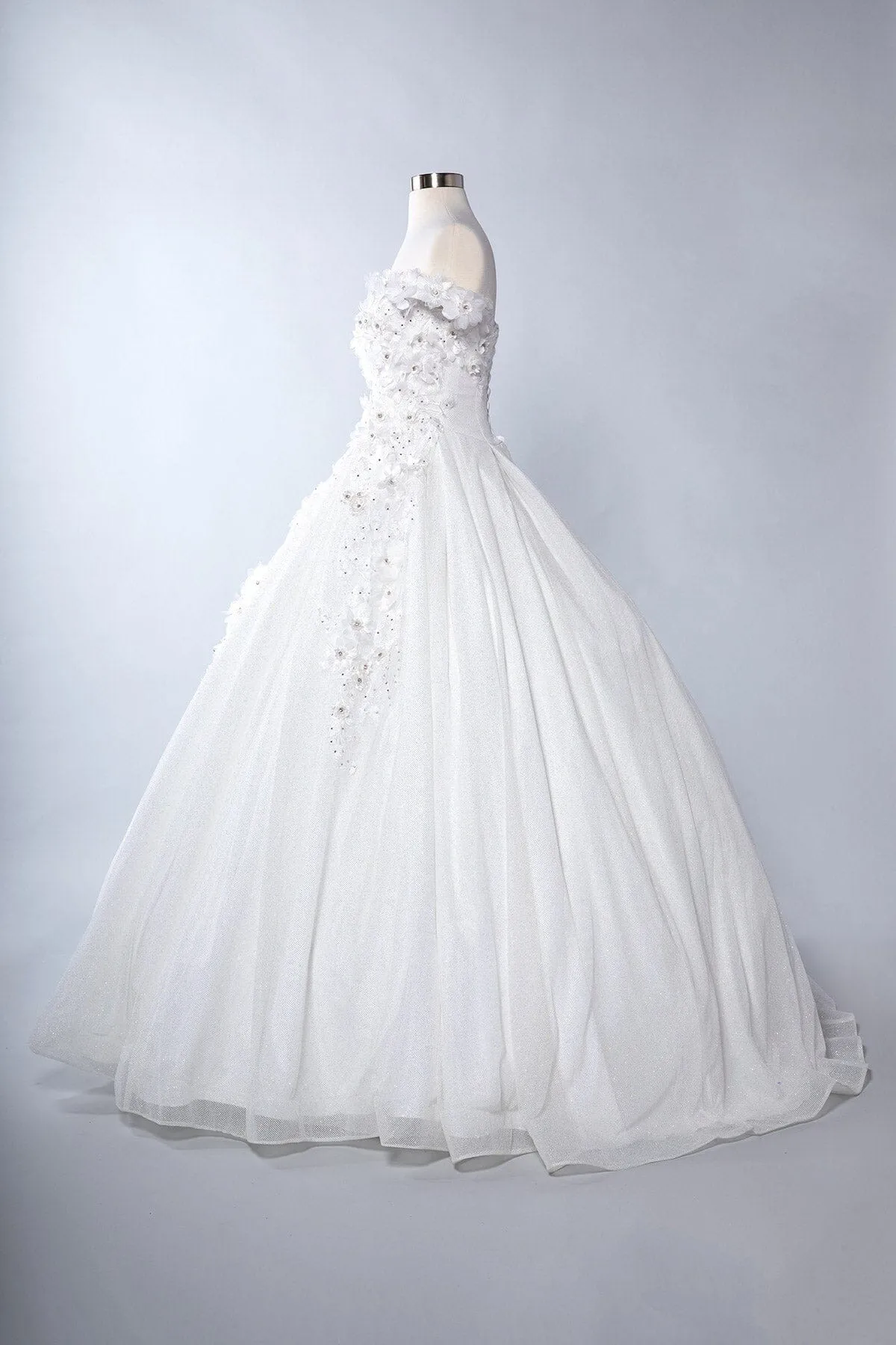 3D Floral Off Shoulder Ball Gown by Coya L2501