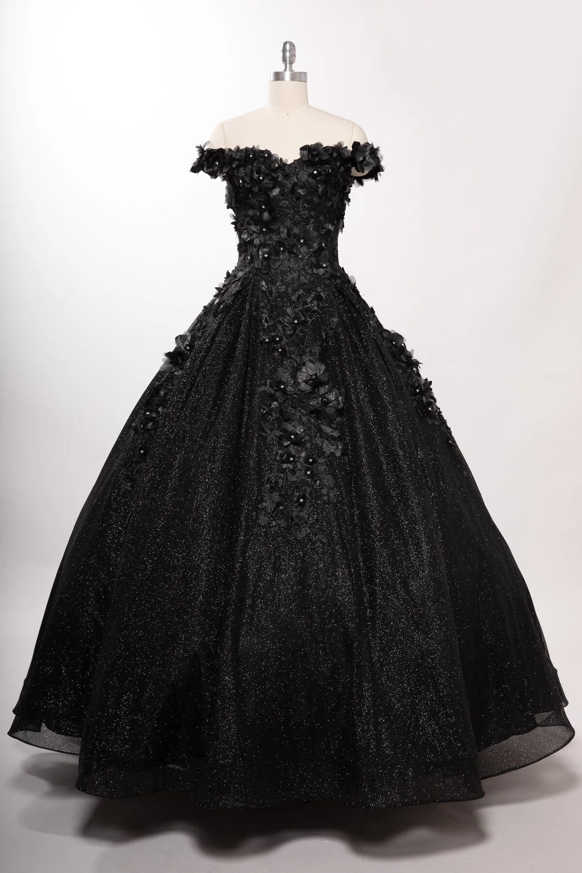 3D Floral Off Shoulder Ball Gown by Coya L2501