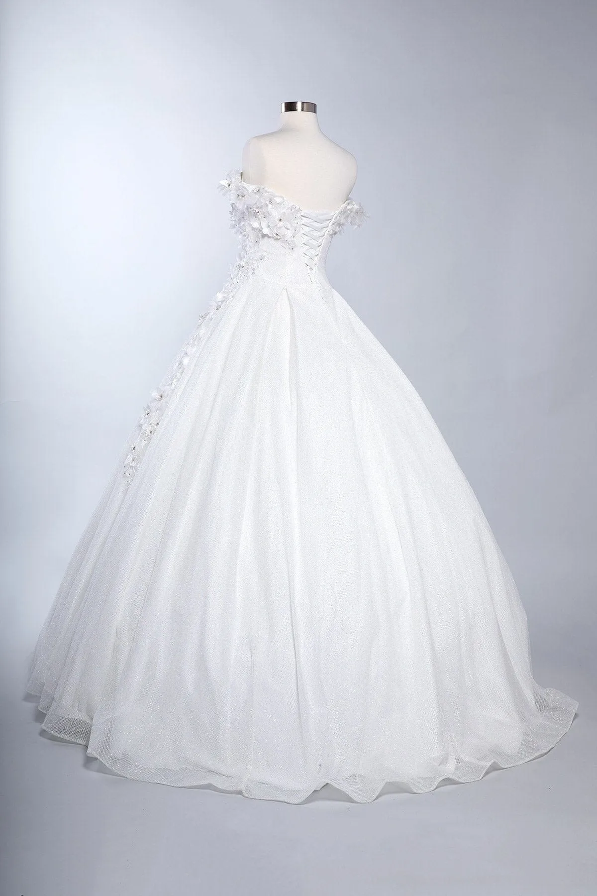 3D Floral Off Shoulder Ball Gown by Coya L2501