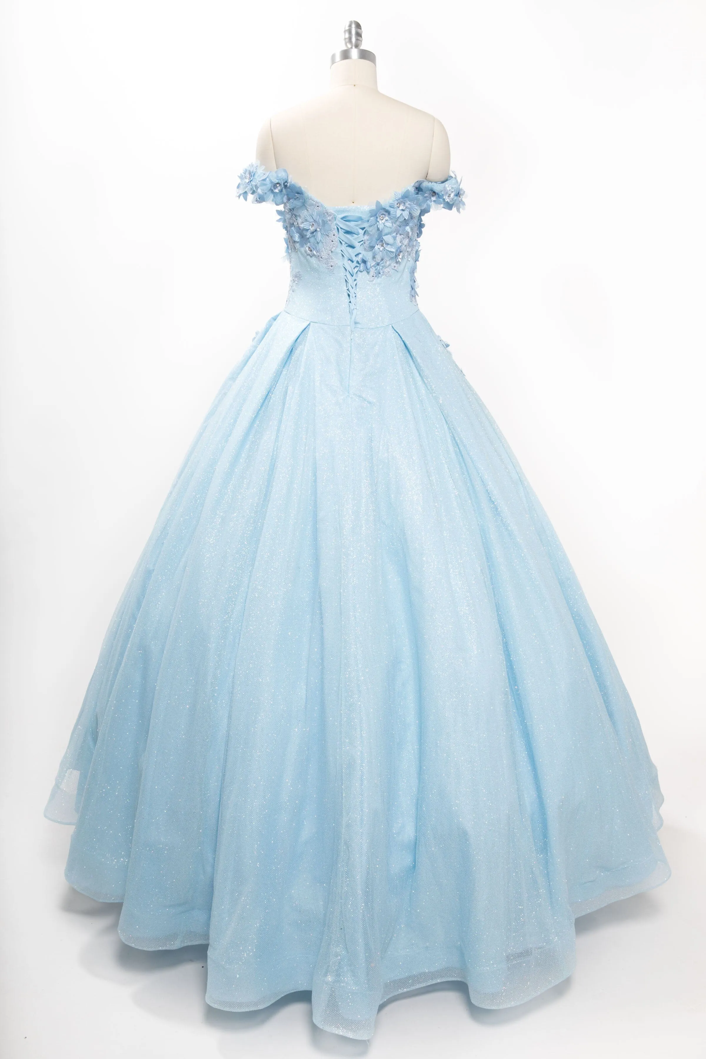 3D Floral Off Shoulder Ball Gown by Coya L2501