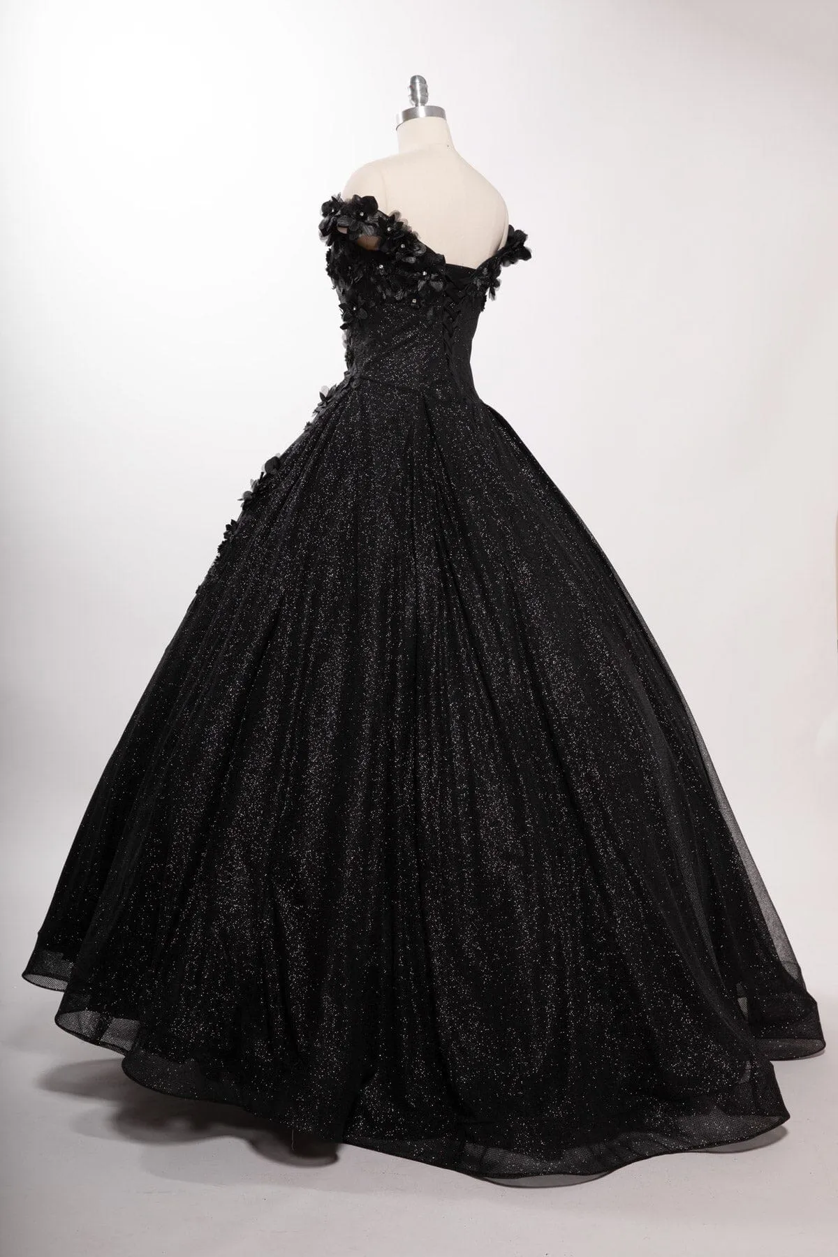 3D Floral Off Shoulder Ball Gown by Coya L2501