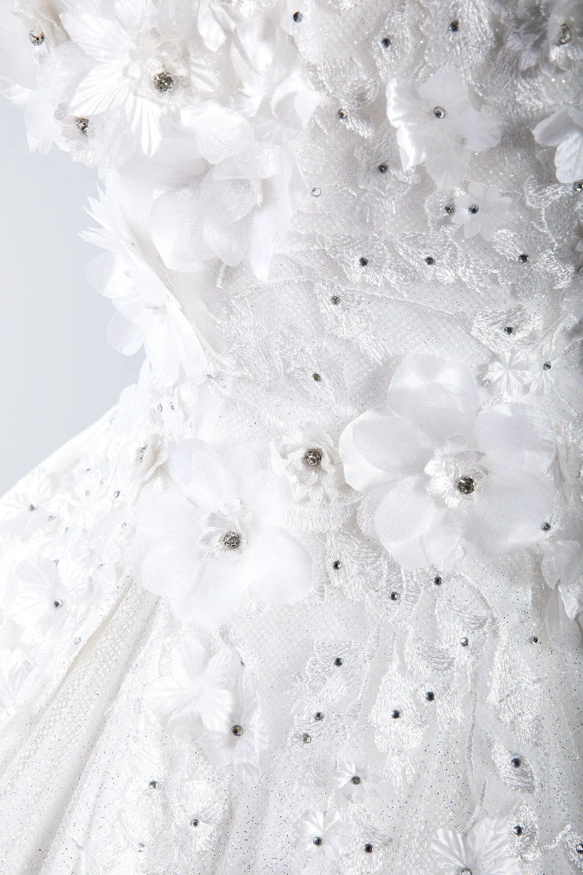 3D Floral Off Shoulder Ball Gown by Coya L2501