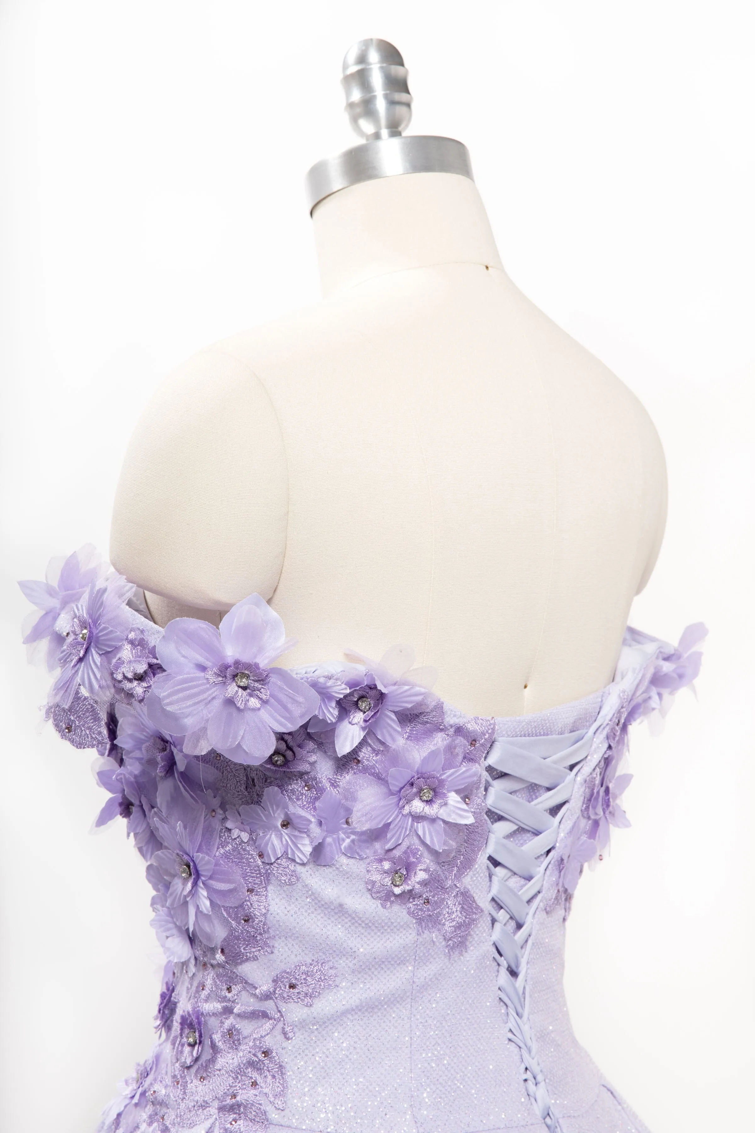 3D Floral Off Shoulder Ball Gown by Coya L2501