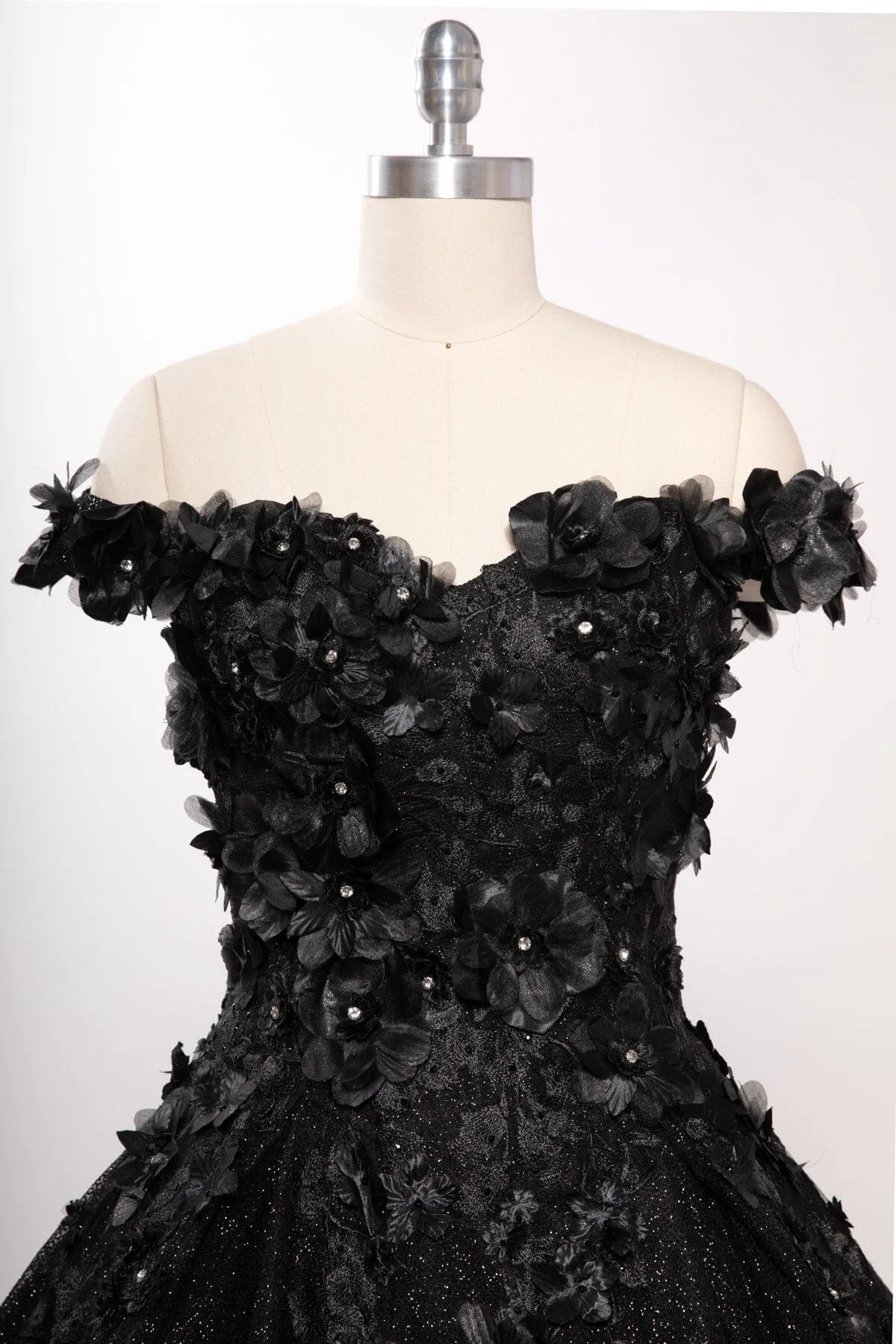 3D Floral Off Shoulder Ball Gown by Coya L2501