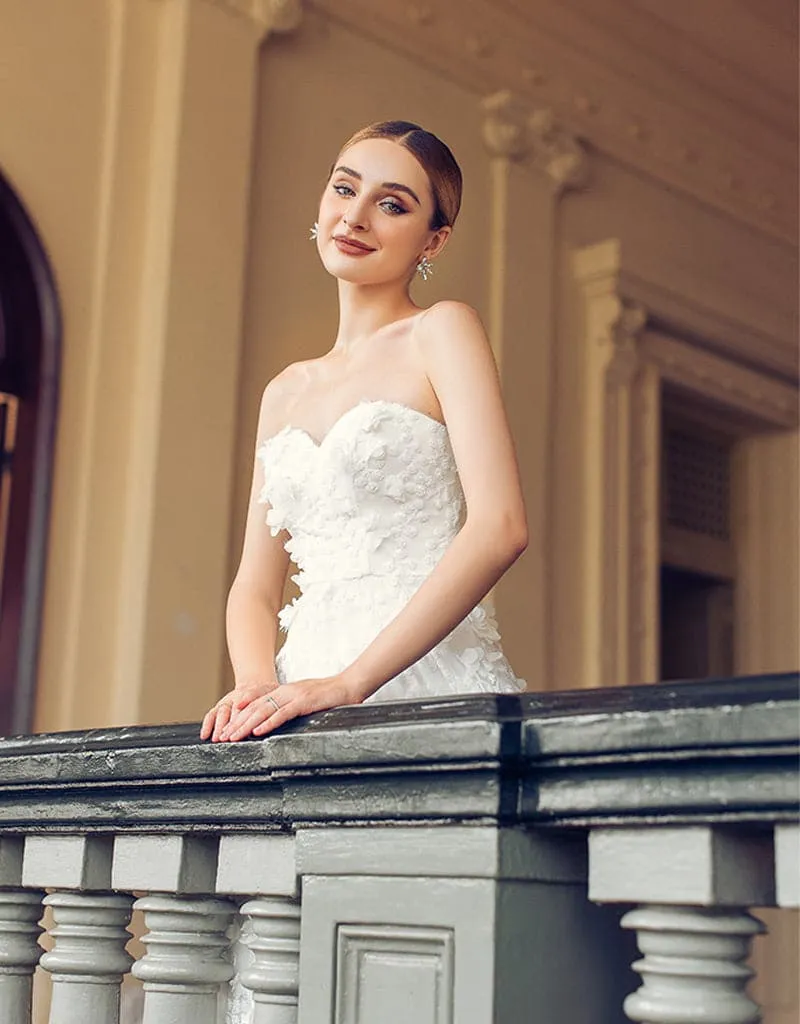 ADELA SWEETHEART PETAL BALL GOWN B41D01L