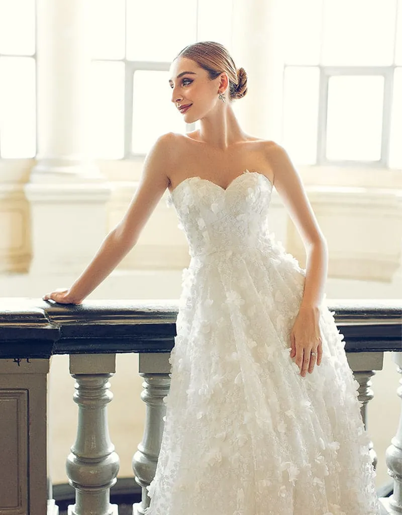 ADELA SWEETHEART PETAL BALL GOWN B41D01L