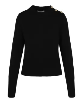 Alexander McQueen Womens Button Detailed Cashmere Sweater
