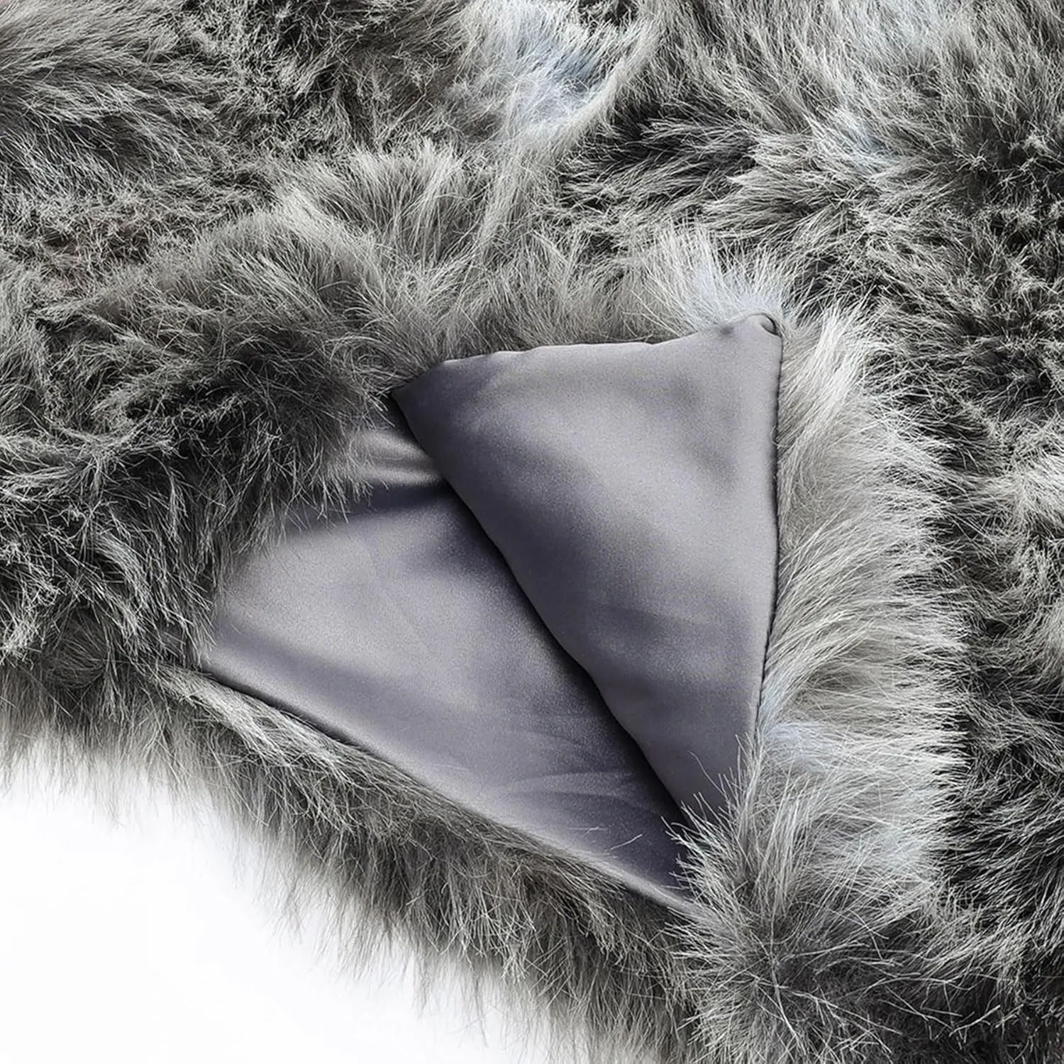 Amazhiyu Women's Faux Fur Cropped Coat Pockets Long Sleeve Open Front Winter Jacket