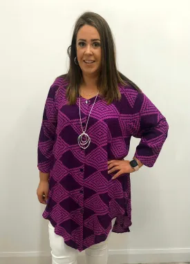 Angel Circle Oversized Shirt in Purple