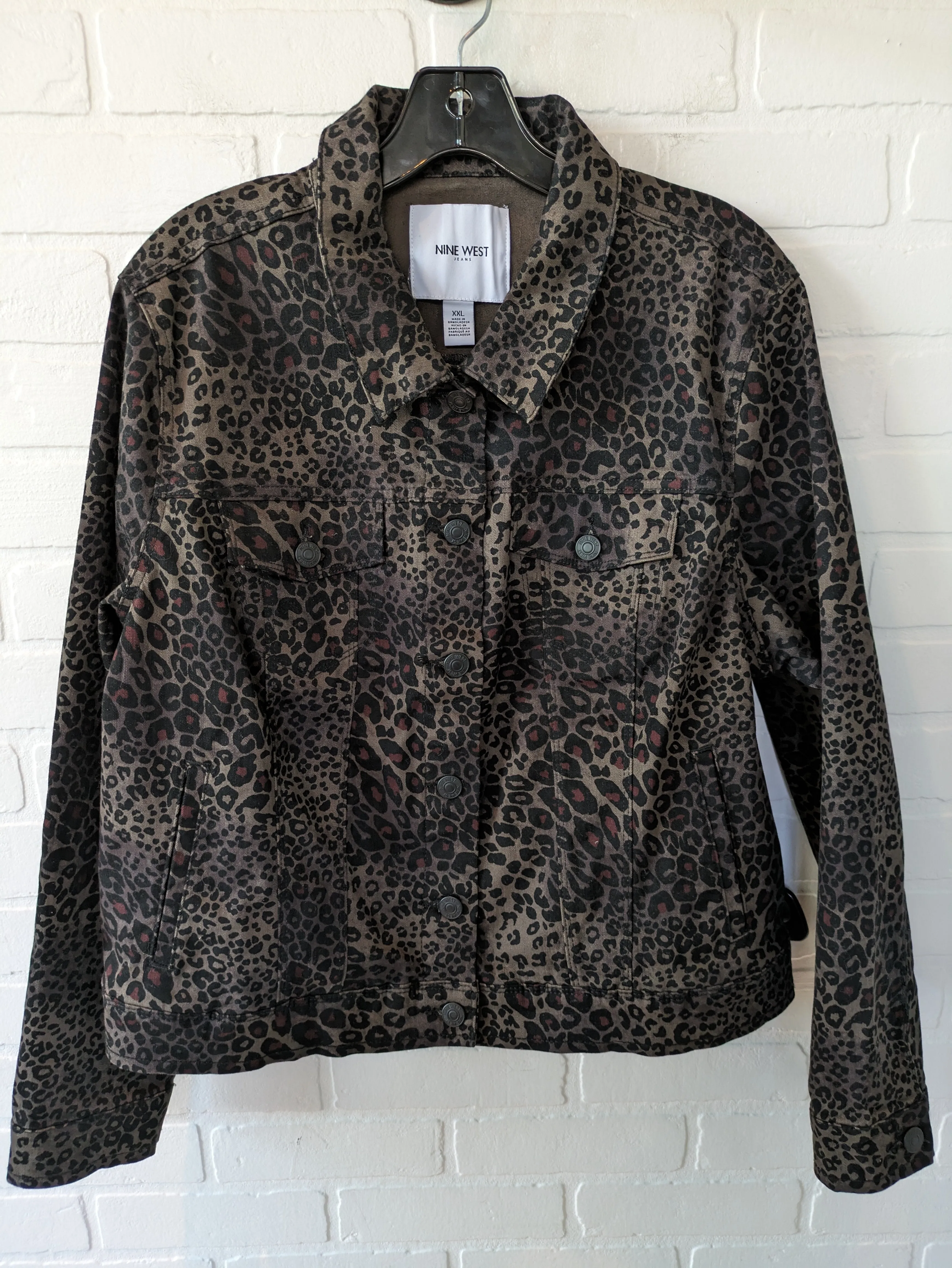 Animal Print Jacket Denim Nine West, Size Xxl