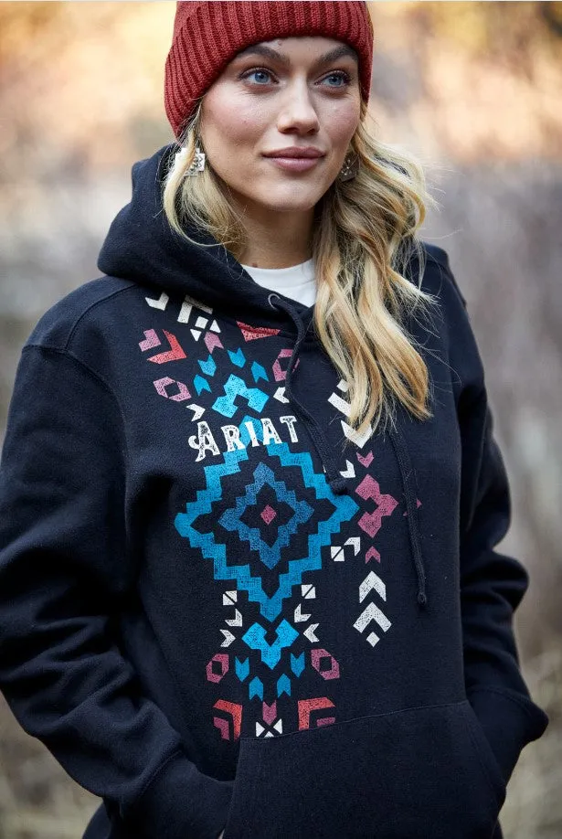Ariat 10046448 Real Black Geo Hoodie