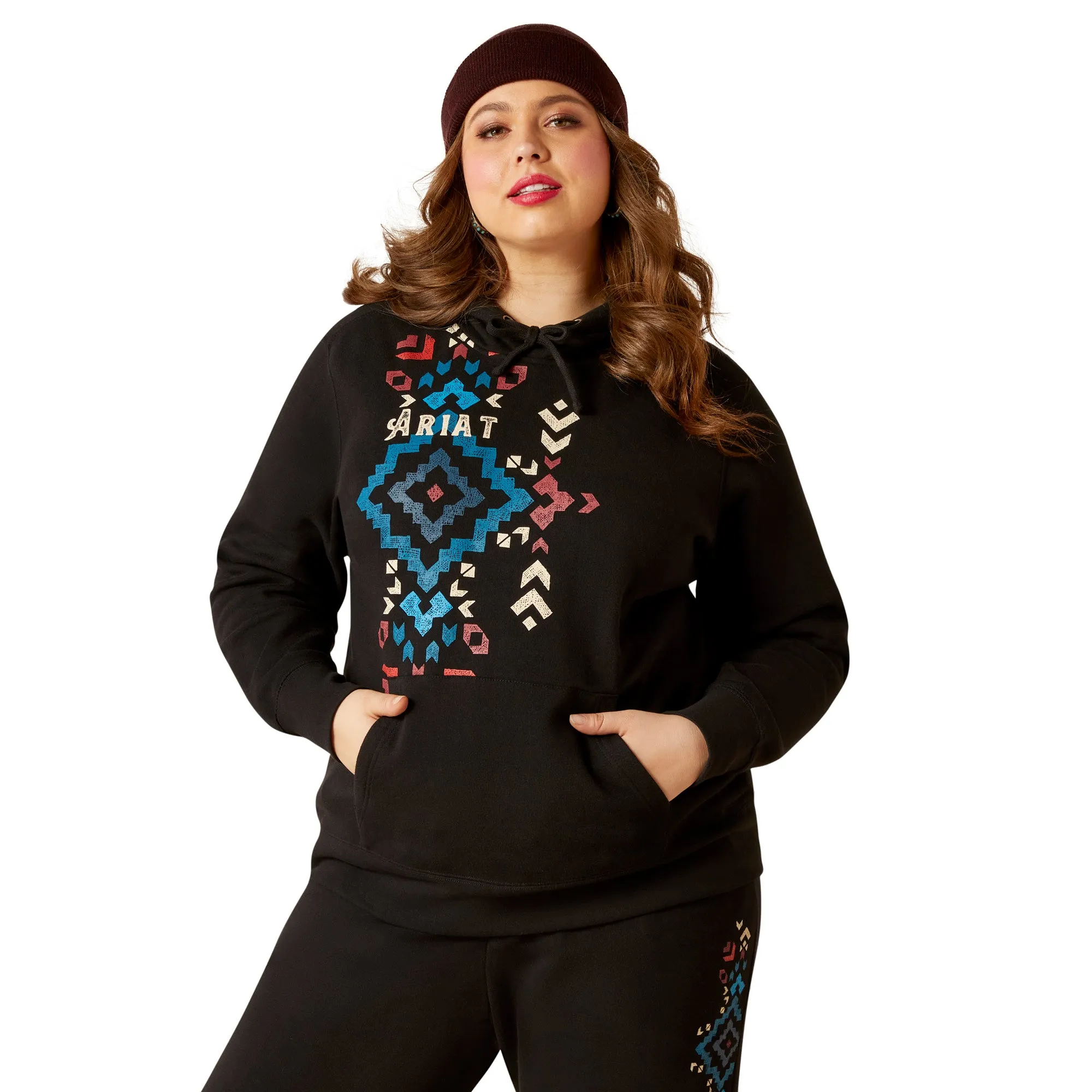Ariat 10046448 Real Black Geo Hoodie