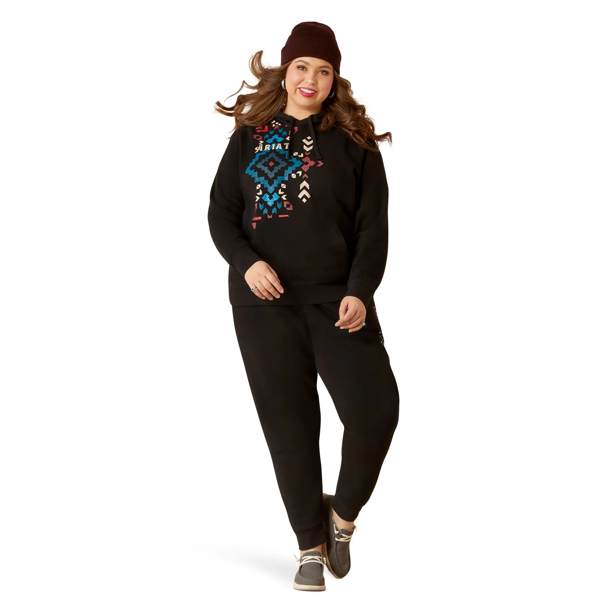 Ariat 10046448 Real Black Geo Hoodie