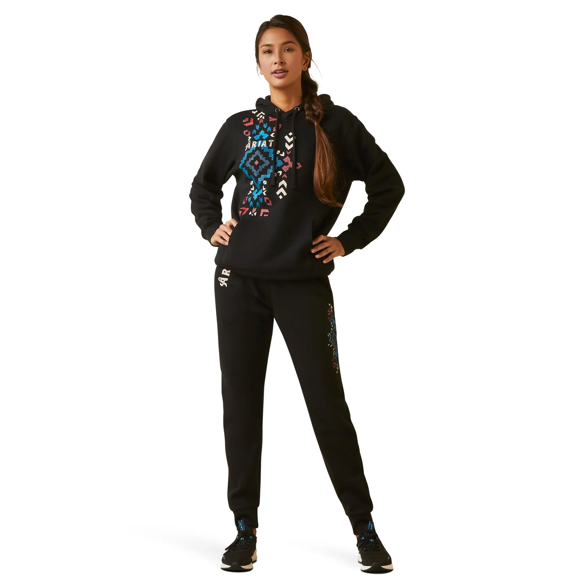 Ariat 10046448 Real Black Geo Hoodie