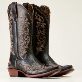 Stylish Ariat Ladies Hazen Cowboy Boots in Ancient Black - Premium Quality Footwear for Western Fashion