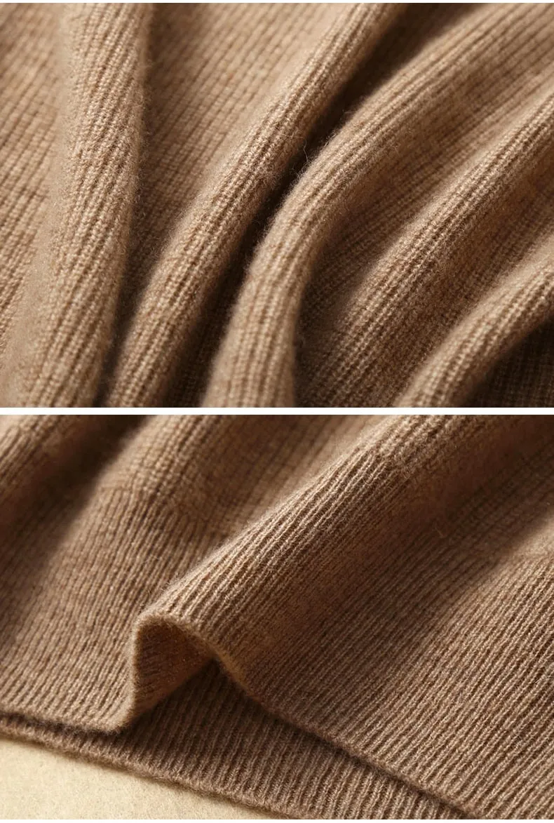 Autumn and Winter Women's Cashmere Hooded Sweater(Pants Not Included)