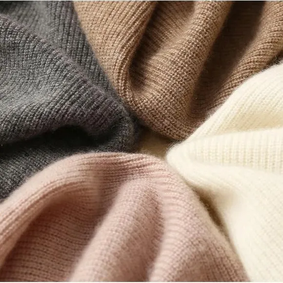Autumn and Winter Women's Cashmere Hooded Sweater(Pants Not Included)