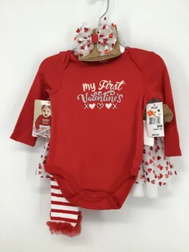 Baby Essentials Child Size 9 Months Red Valentine's Day Outfit