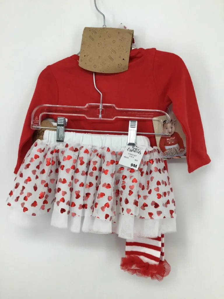 Baby Essentials Child Size 9 Months Red Valentine's Day Outfit