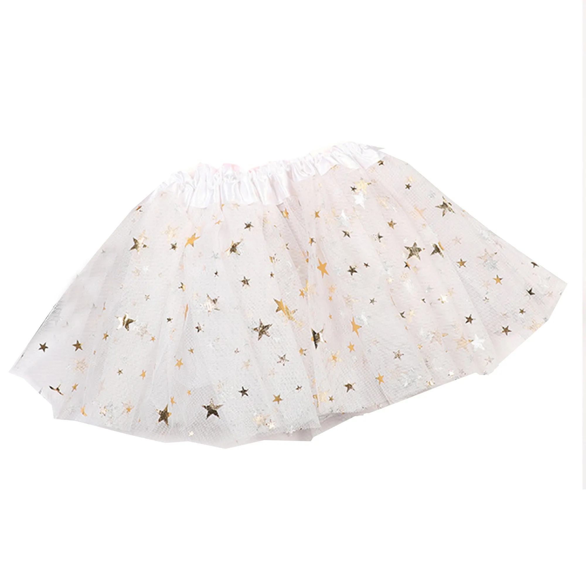 Babymoon Set of 2 Glittering Princess Girl’s Tutu Skirt with Headband | Baby Photoshoot Props | 3-8 years | White
