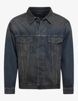 Balenciaga Dark Indigo Rust Denim Jacket