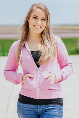 Be One In A Million Fleece Zip Up Hoodie In Orchid