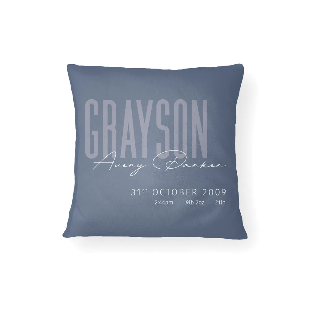 Birth Stat Pillow
