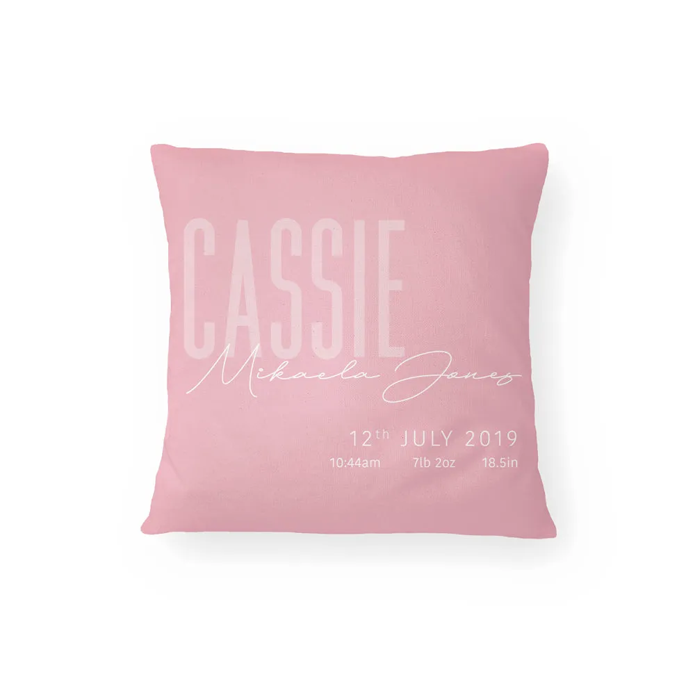 Birth Stat Pillow