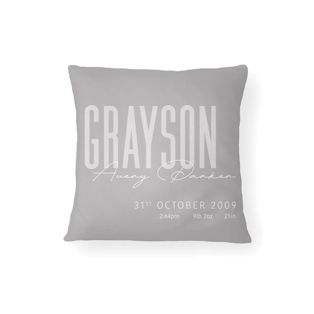 Birth Stat Pillow