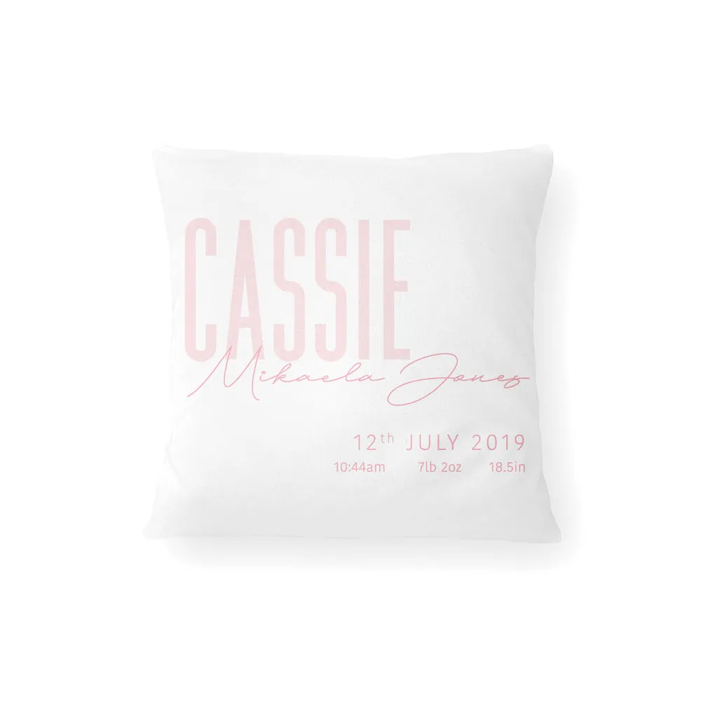 Birth Stat Pillow