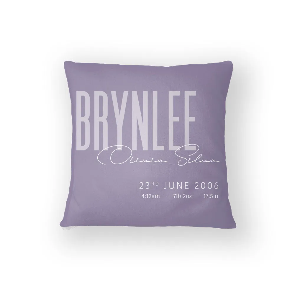 Birth Stat Pillow