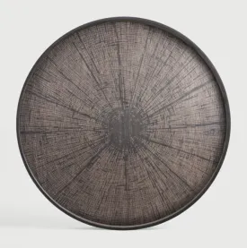 Black Slice Wooden Tray