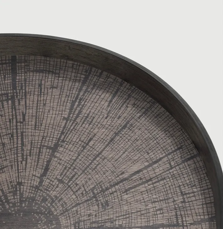 Black Slice Wooden Tray