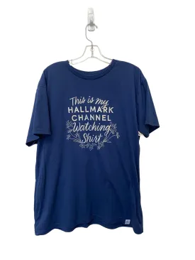 Blue Top Short Sleeve Clothes Mentor, Size Xl
