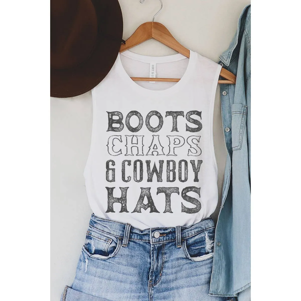 Boots, Chaps Graphic Tank Top