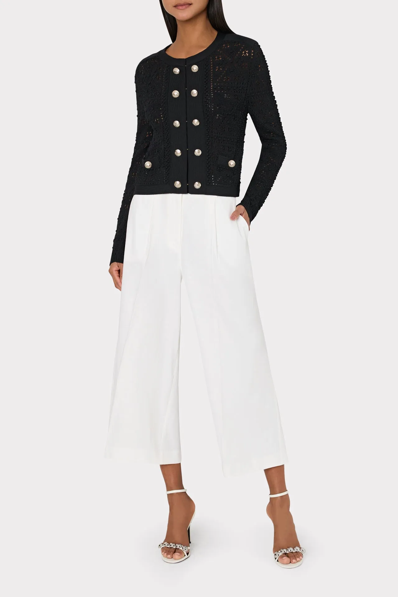 Bubble Pointelle Knit Jacket
