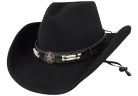 Bullhide Skynard Felt Cowboy Hat - Black