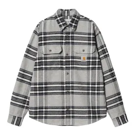 Carhartt WIP L/S Hawkins Check Shirt - Grey Heather / Blue