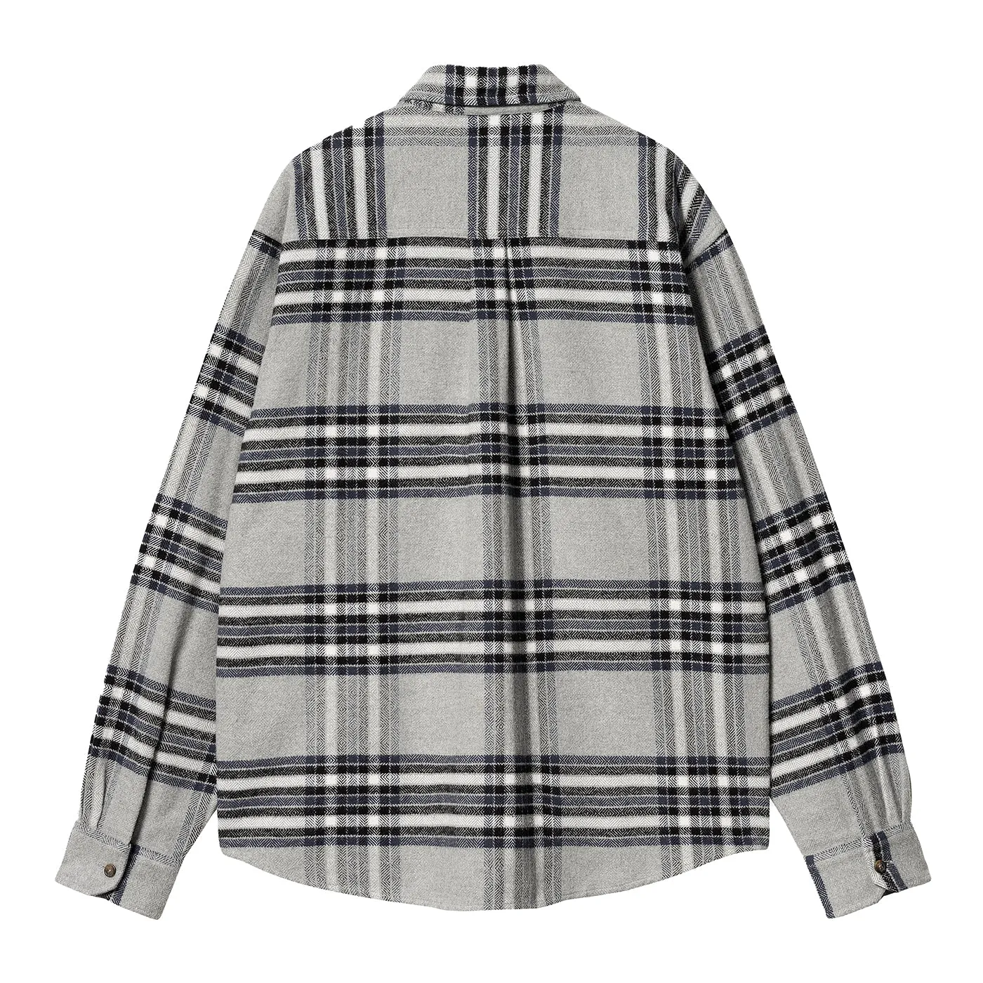 Carhartt WIP L/S Hawkins Check Shirt - Grey Heather / Blue