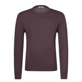 Cashmere and Silk Crew-Neck Sweater in Piermont Stone Red