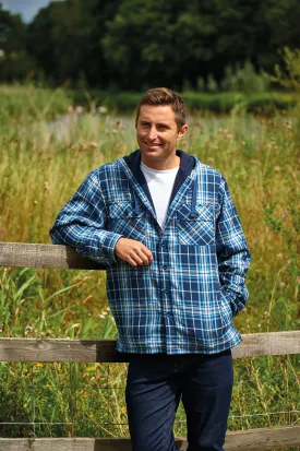 Mens Champion Merrow Fleece-Lined Hooded Shirt