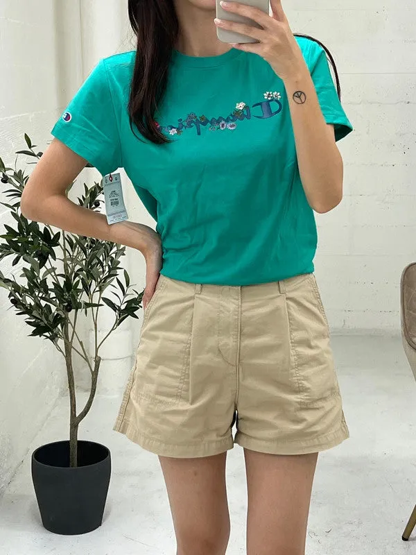Champion Womens The Classic Graphic T-Shirt Green Reef GT18H 586F1A AM0G