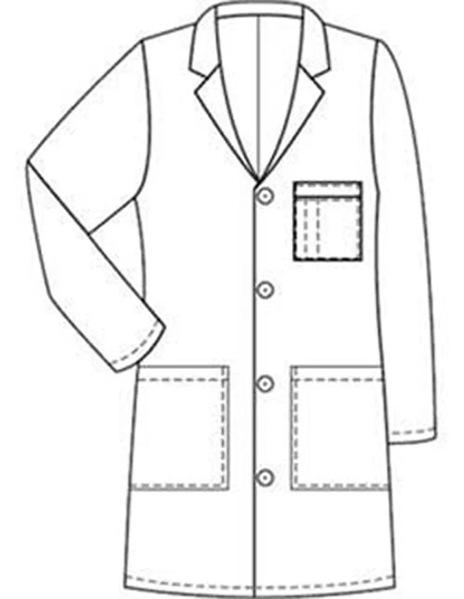 Barco Prima Mens Medical Lab Coat - 41 Inch with Six Pockets - Twill Fabric - Clearance
